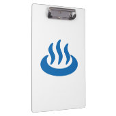 Onsen ♨ Hot Spring 温 japanisches Zeichen Klemmbrett (Rechts)