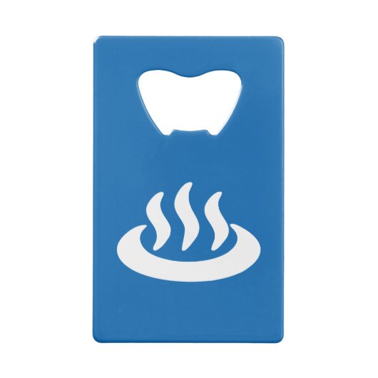 Onsen ♨ Hot Spring 温 japanisches Zeichen Kreditkartenflaschenöffner (Rückseite)