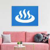 Onsen ♨ Hot Spring 温 japanisches Zeichen Leinwanddruck (Insitu (Wohnzimmer))