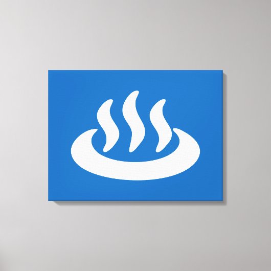 Onsen ♨ Hot Spring 温 japanisches Zeichen Leinwanddruck (Vorderseite)