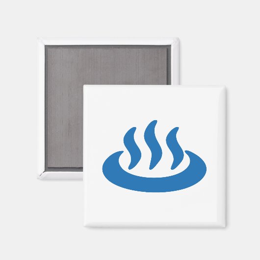 Onsen ♨ Hot Spring 温 japanisches Zeichen Magnet (Vorderseite/Rückseite)