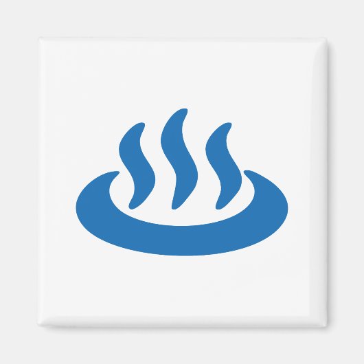 Onsen ♨ Hot Spring 温 japanisches Zeichen Magnet (Vorne)