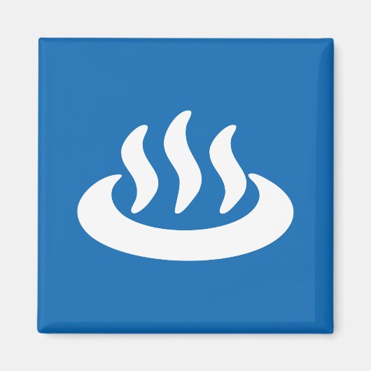 Onsen ♨ Hot Spring 温 japanisches Zeichen Magnet (Vorne)