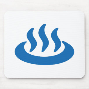Onsen ♨ Hot Spring 温 japanisches Zeichen Mousepad