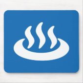 Onsen ♨ Hot Spring 温 japanisches Zeichen Mousepad (Vorne)