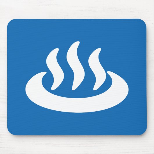 Onsen ♨ Hot Spring 温 japanisches Zeichen Mousepad (Vorne)