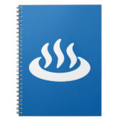 Onsen ♨ Hot Spring 温 japanisches Zeichen Notizblock (Vorderseite)