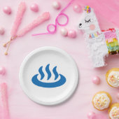 Onsen ♨ Hot Spring 温 japanisches Zeichen Pappteller (Party)