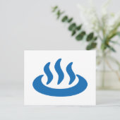 Onsen ♨ Hot Spring 温 japanisches Zeichen Postkarte (Stehend Vorderseite)