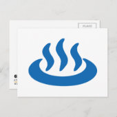 Onsen ♨ Hot Spring 温 japanisches Zeichen Postkarte (Vorne/Hinten)
