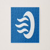 Onsen ♨ Hot Spring 温 japanisches Zeichen Puzzle (Vertikal)