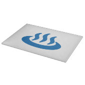 Onsen ♨ Hot Spring 温 japanisches Zeichen Schneidebrett (Ecke)