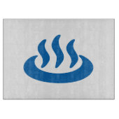 Onsen ♨ Hot Spring 温 japanisches Zeichen Schneidebrett (Vorderseite)