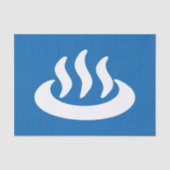 Onsen ♨ Hot Spring 温 japanisches Zeichen Seidenpapier (Vorderseite)