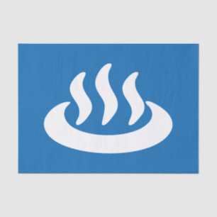 Onsen ♨ Hot Spring 温 japanisches Zeichen Seidenpapier