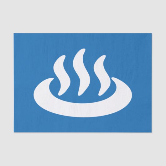 Onsen ♨ Hot Spring 温 japanisches Zeichen Seidenpapier (Vorderseite)