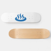 Onsen ♨ Hot Spring 温 japanisches Zeichen Skateboard (Horizontal)
