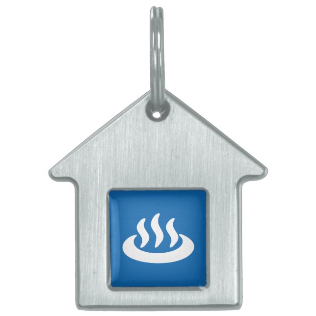 Onsen ♨ Hot Spring 温 japanisches Zeichen Tiermarke (Vorderseite)