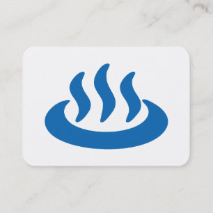 Onsen ♨ Hot Spring 温 japanisches Zeichen Visitenkarte