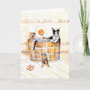 Onsen Kitty STÖRT NICHT Karte