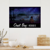 Onset Bay Night Poster - 36" x 24" (Küche)