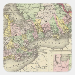 Ontario 2 quadratischer aufkleber