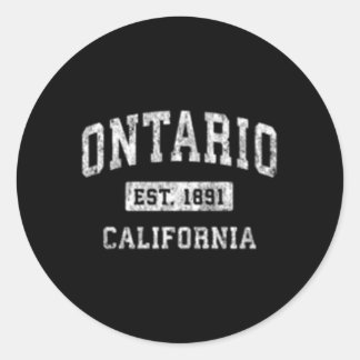 Ontario California Ca Etablierte Sports Runder Aufkleber