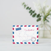 Ontario Canada Air Mail Seating Card Hochzeit Platzkarte (Stehend Vorderseite)