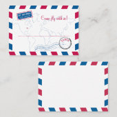 Ontario Canada Air Mail Seating Card Hochzeit Platzkarte (Vorne/Hinten)