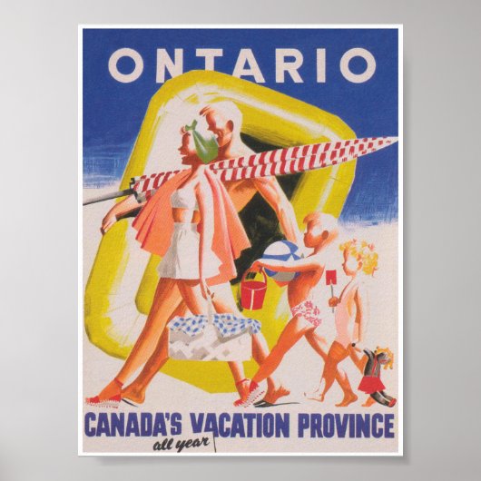 Ontario Canada Vintage Travel Poster (Vorne)