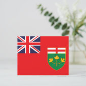 ONTARIO FLAG POSTKARTE (Stehend Vorderseite)