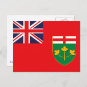 ONTARIO FLAG POSTKARTE (Vorne/Hinten)