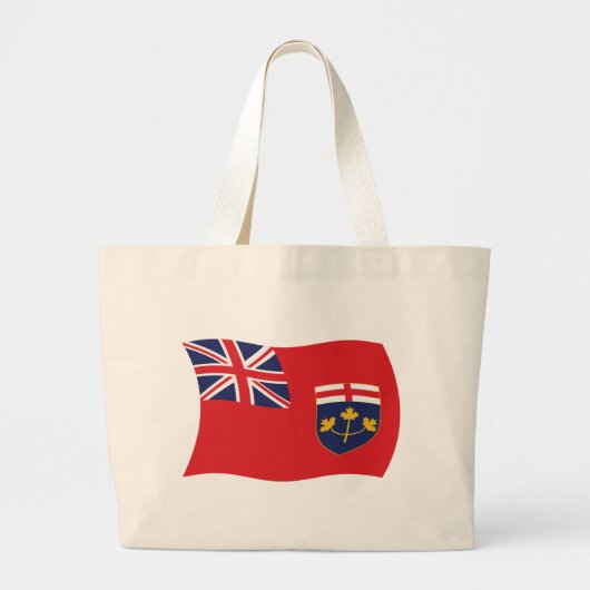 Ontario Flag Tote Bag Jumbo Stoffbeutel (Vorne)