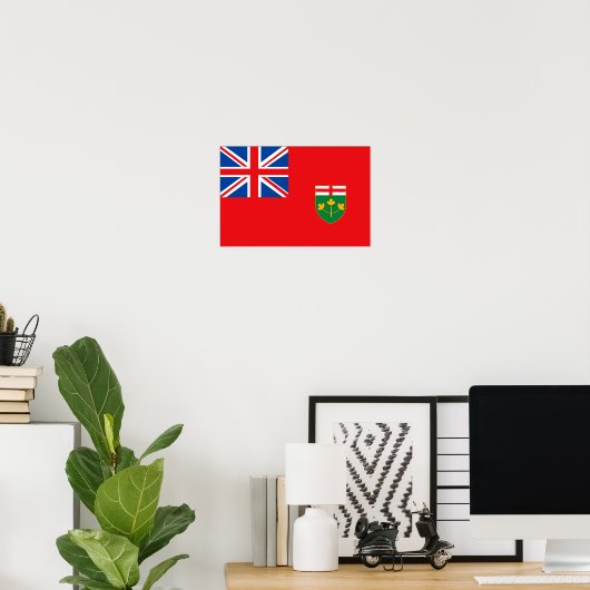 ONTARIO-Flagge Poster (Heimbüro)