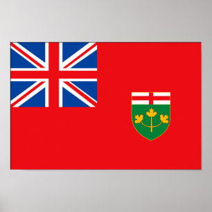 ONTARIO-Flagge Poster