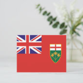 Ontario-Flagge Postkarte (Stehend Vorderseite)