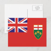 Ontario-Flagge Postkarte (Vorne/Hinten)