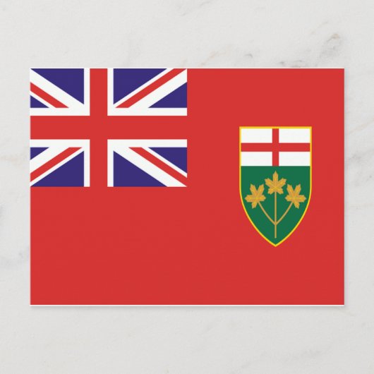 Ontario-Flagge Postkarte (Vorderseite)