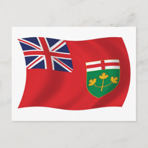 Ontario-Flagge Postkarte