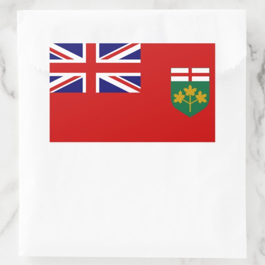 Ontario-Flagge Rechteckiger Aufkleber (Tasche)