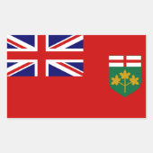 Ontario-Flagge Rechteckiger Aufkleber (Vorderseite)