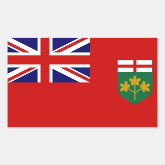 Ontario-Flagge Rechteckiger Aufkleber (Vorderseite)