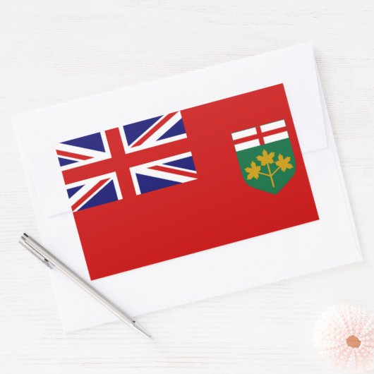 Ontario-Flagge Rechteckiger Aufkleber (Umschlag)