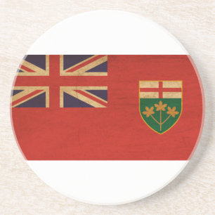 Ontario-Flagge Sandstein Untersetzer