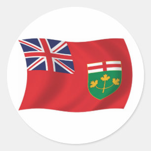 Ontario-Flaggenaufkleber Runder Aufkleber