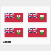 Ontario Flags Graphic Rechteckiger Aufkleber (Blatt)