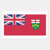 Ontario Flags Graphic Rechteckiger Aufkleber (Vorderseite)