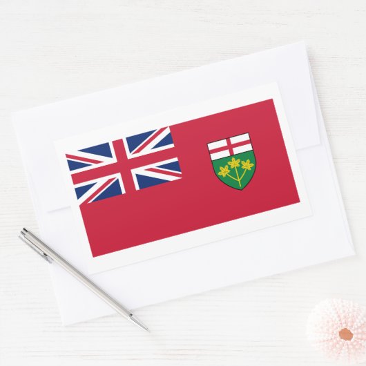 Ontario Flags Graphic Rechteckiger Aufkleber (Umschlag)