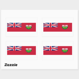 Ontario Flags Graphic Rechteckiger Aufkleber