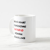 Ontario-Frau, großartige Kaffeetasse (Vorderseite Links)